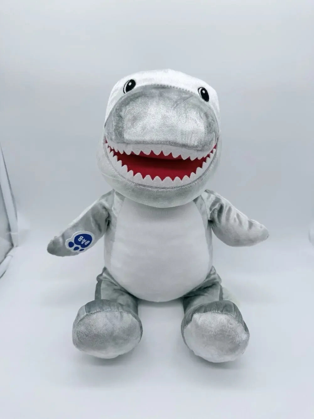 Build A Bear BAB Toothy Gray Shark Plush Stuffed Animal Toy 15